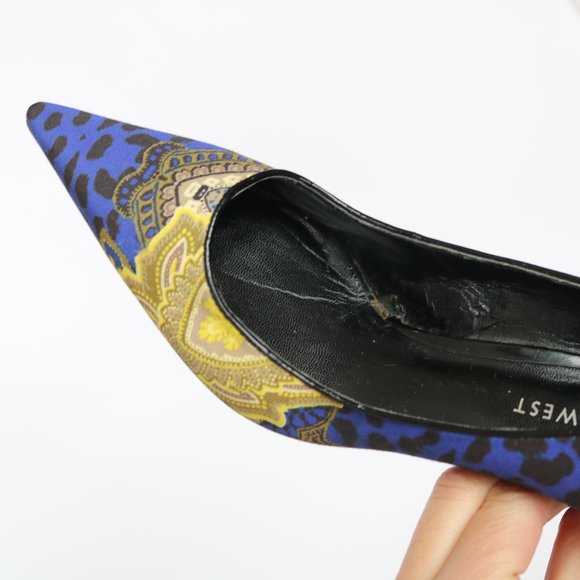 Nine West Blue and Yellow Heels - Picture 8 of 11